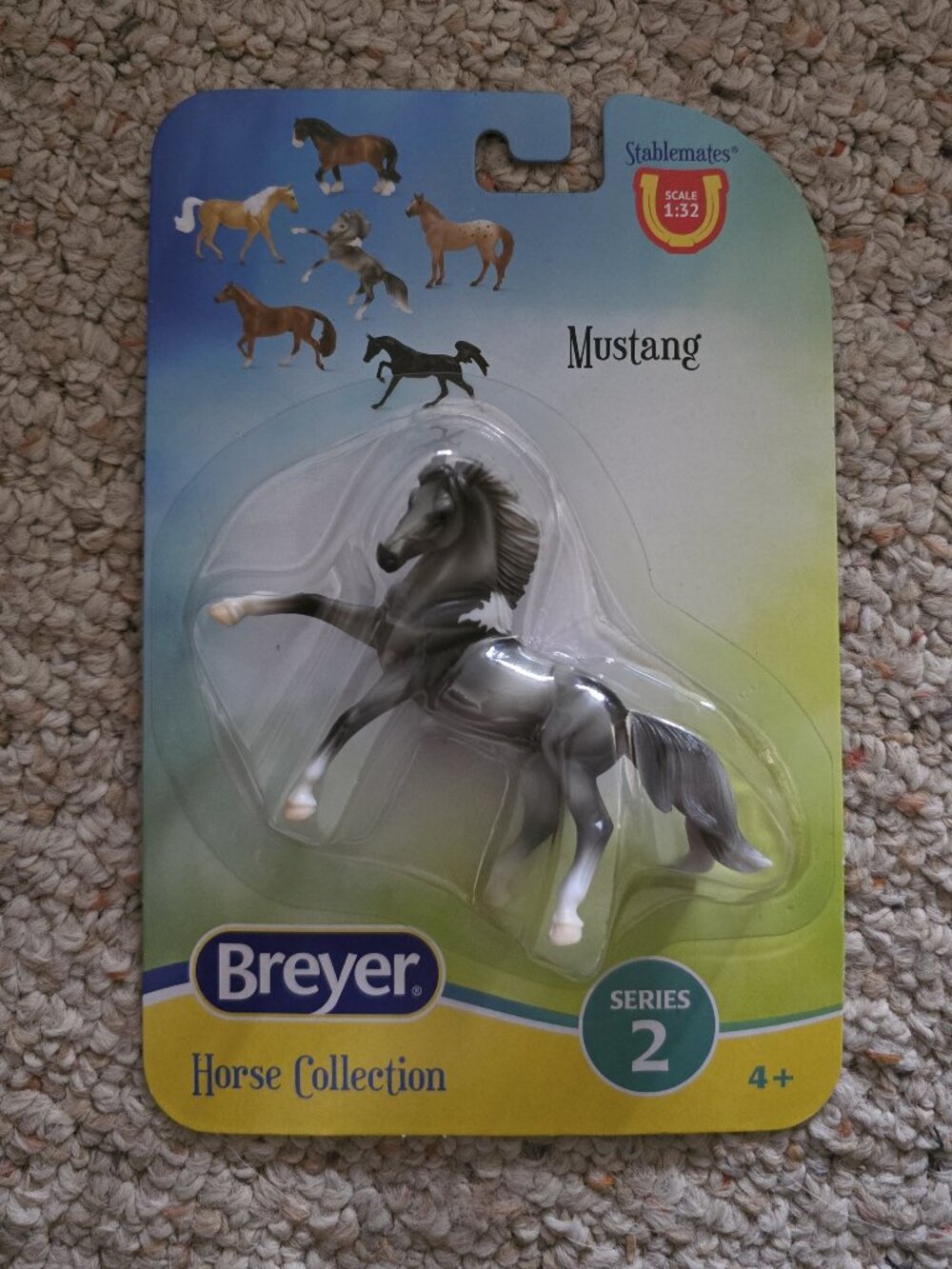 Breyer Stablemates #6954 Gray Pinto Mustang - NIB (G3 Rearing Andalusian Mold)